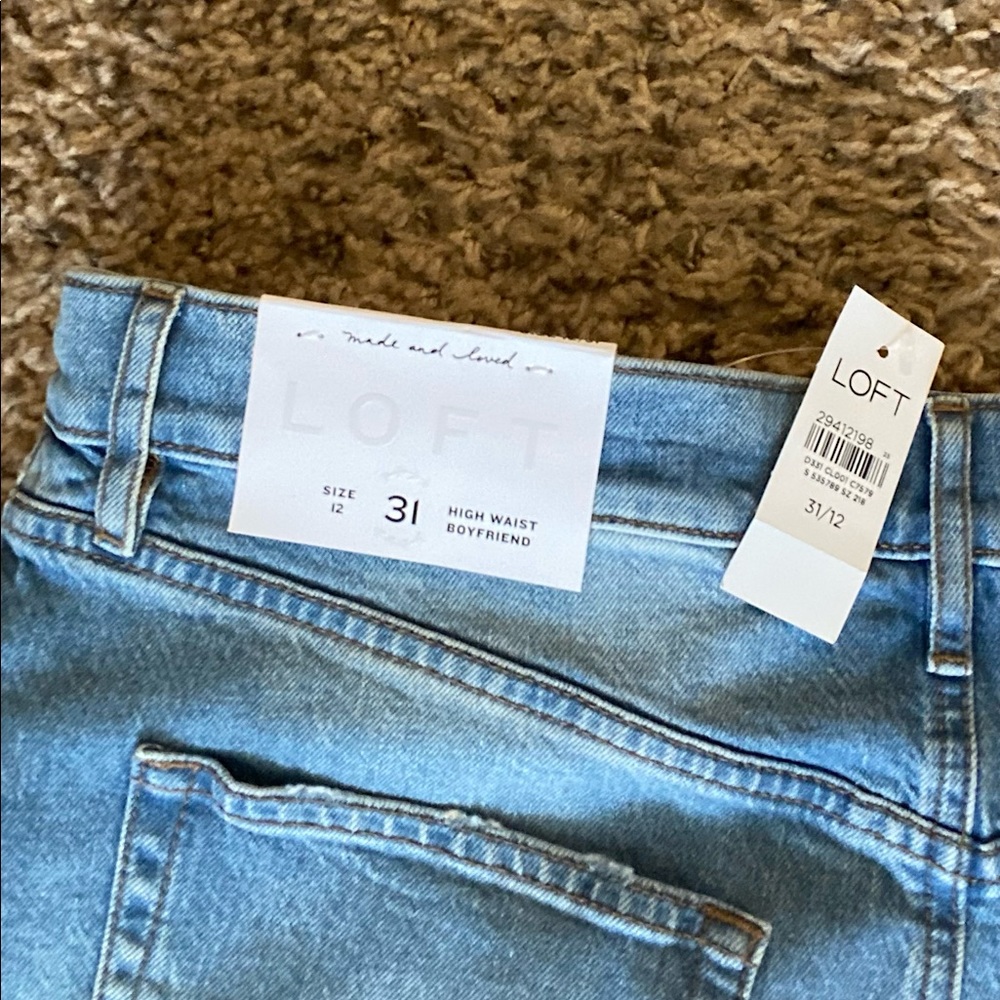 LOFT high waist boyfriend jean: size 31/12